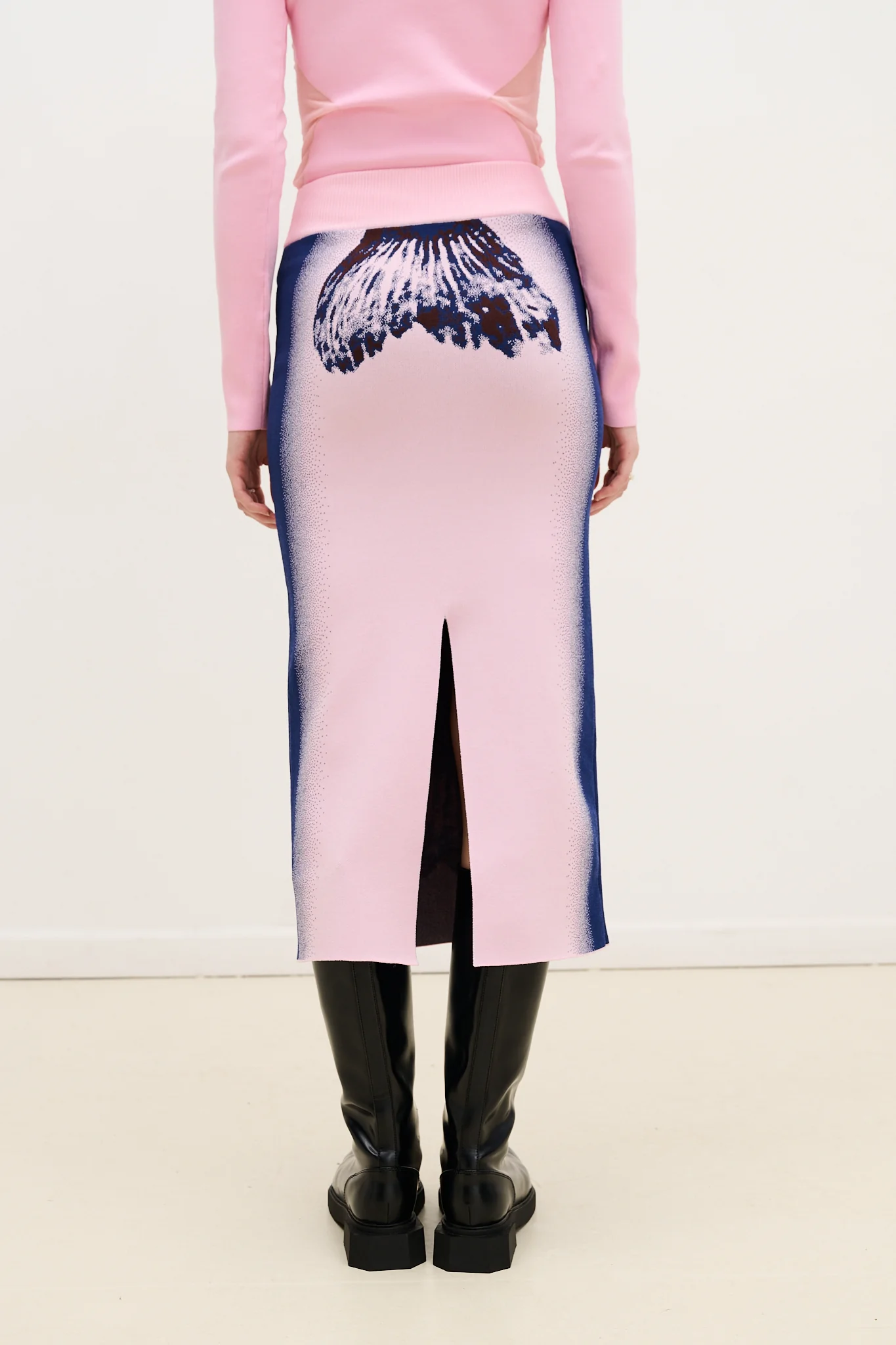 BREAM FISH PRINT MIDI SKIRT - Image 5