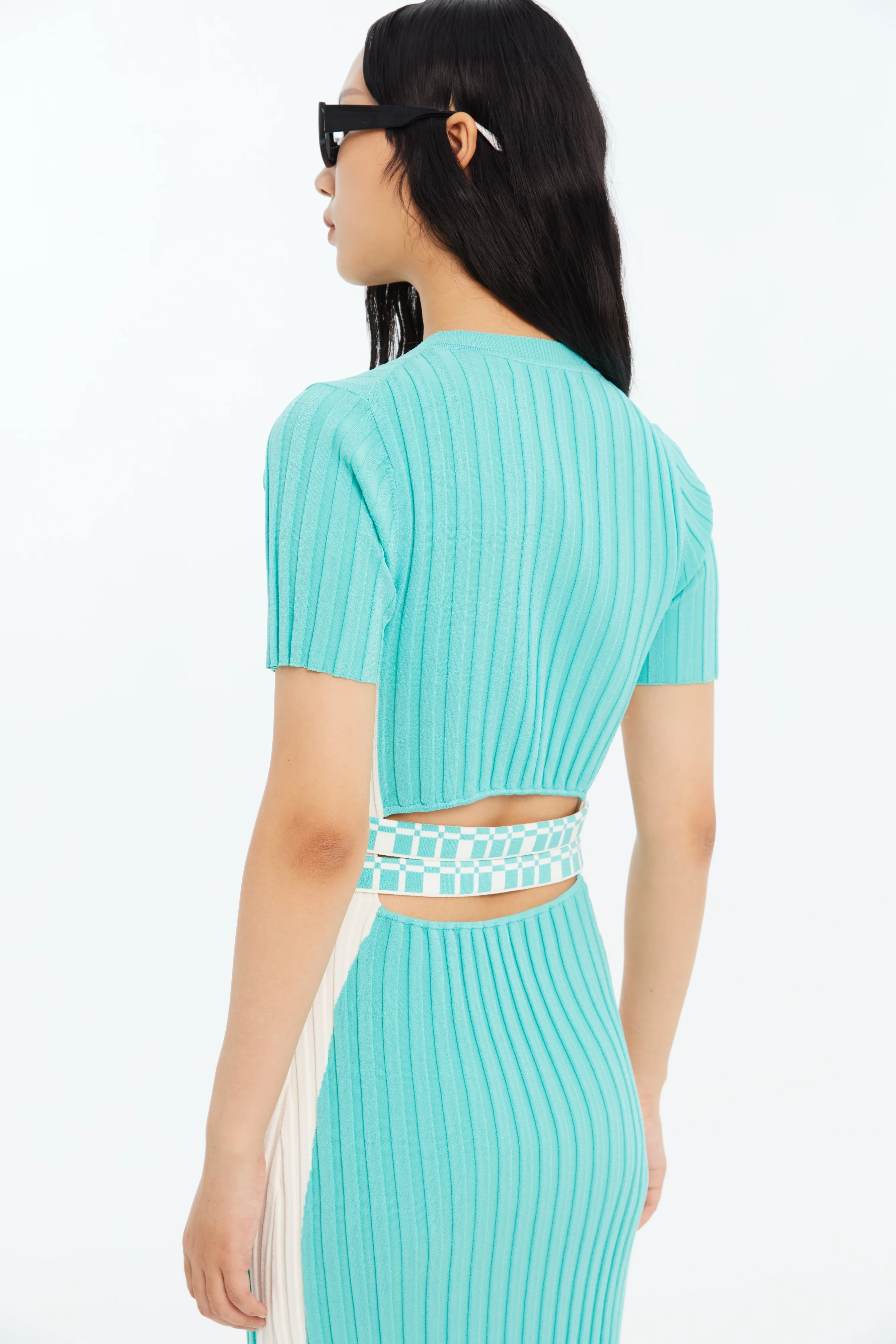 JODIE ECO PLEATED LONG DRESS - Image 4