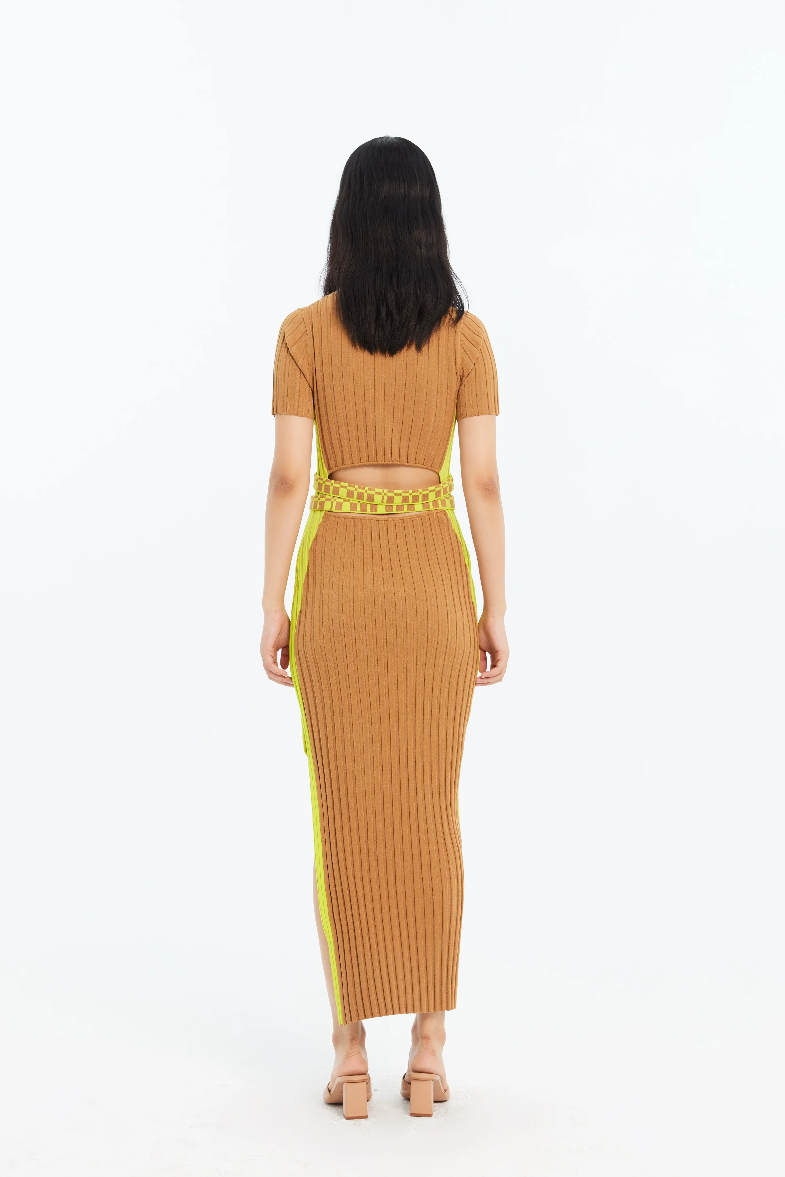 JODIE ECO PLEATED LONG DRESS - Image 3