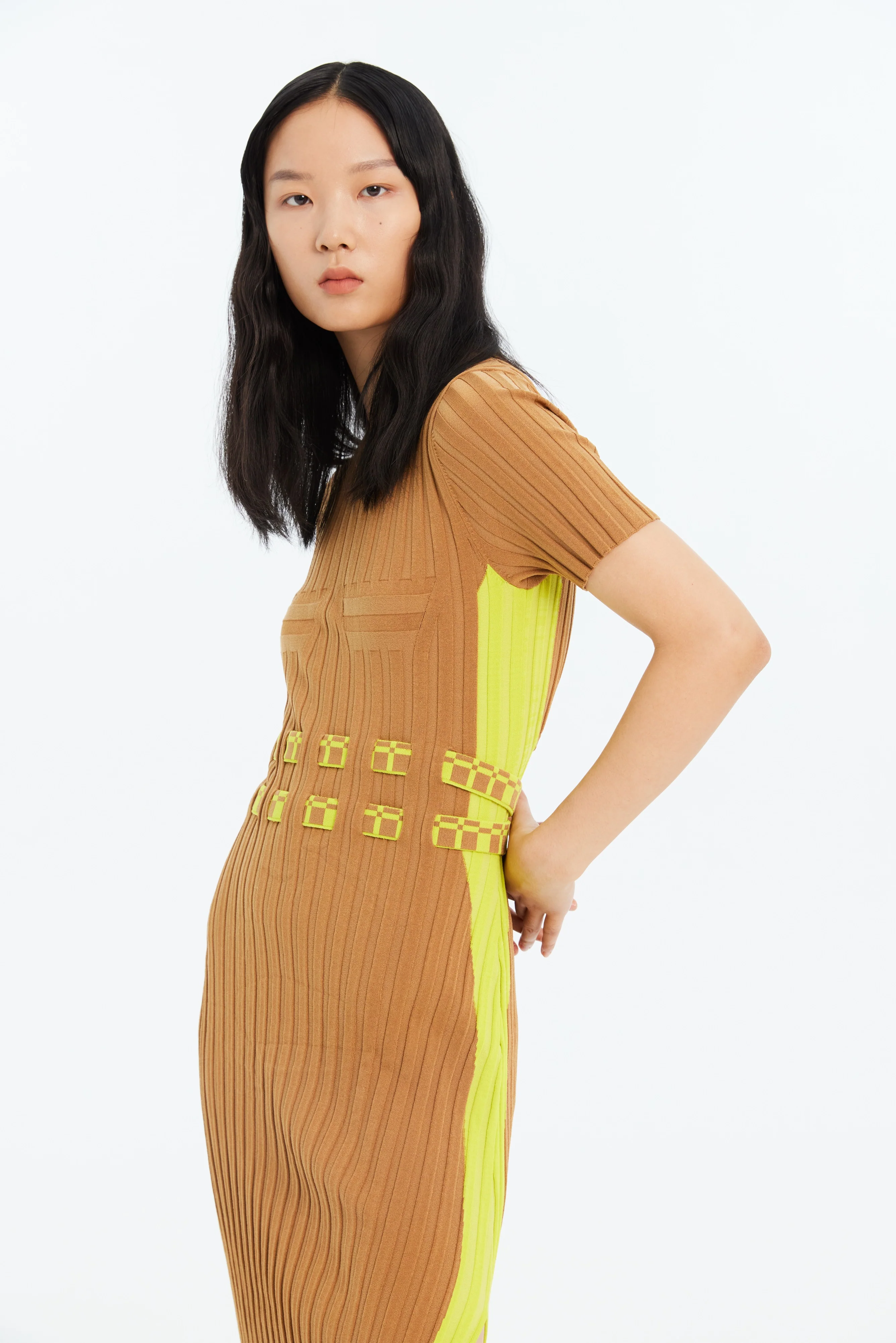 JODIE ECO PLEATED LONG DRESS - Image 4