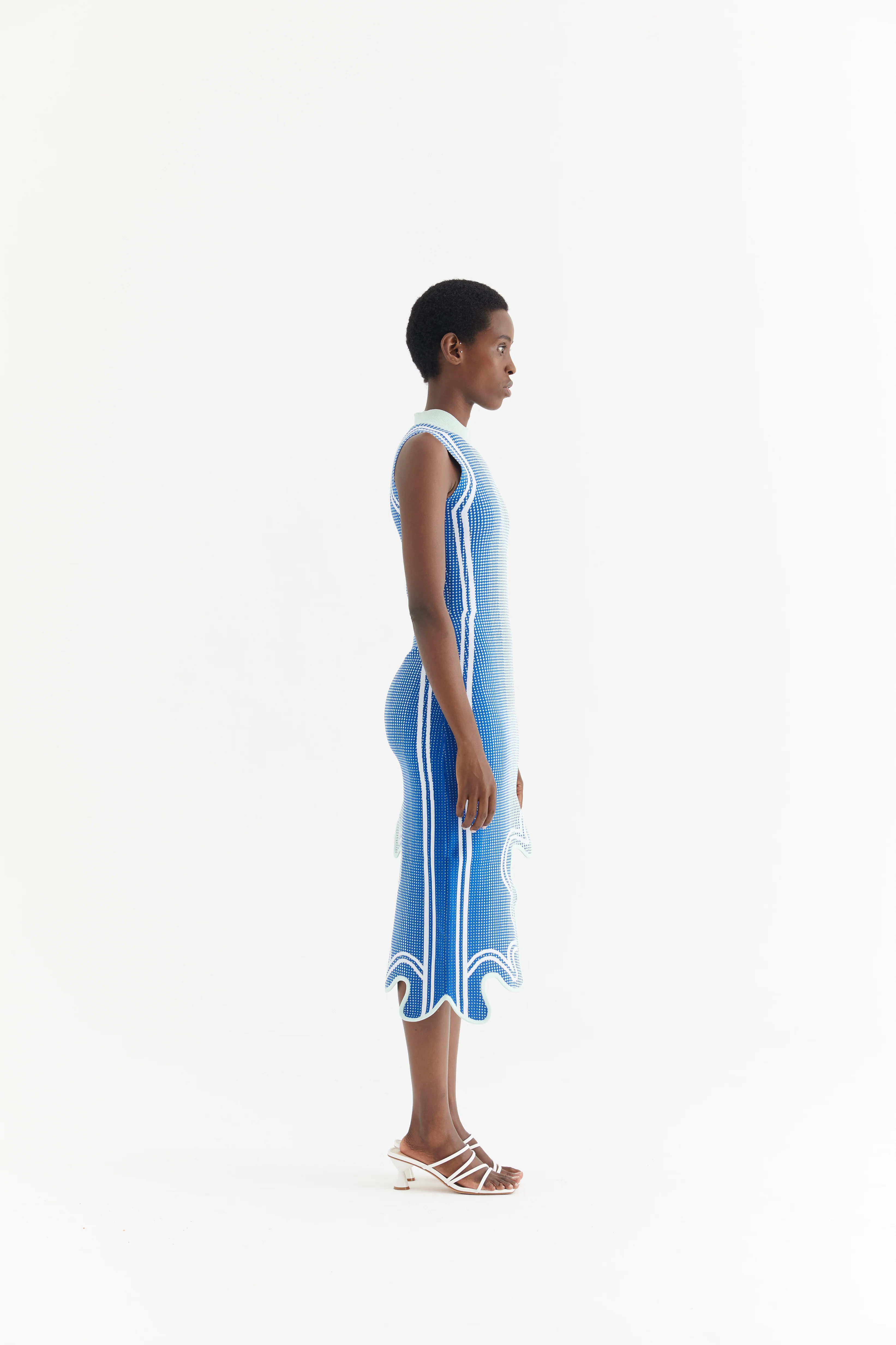 LYDIA SUSTAINABLY SOURCED WAVY ASYMMETRIC DRESS - Image 3