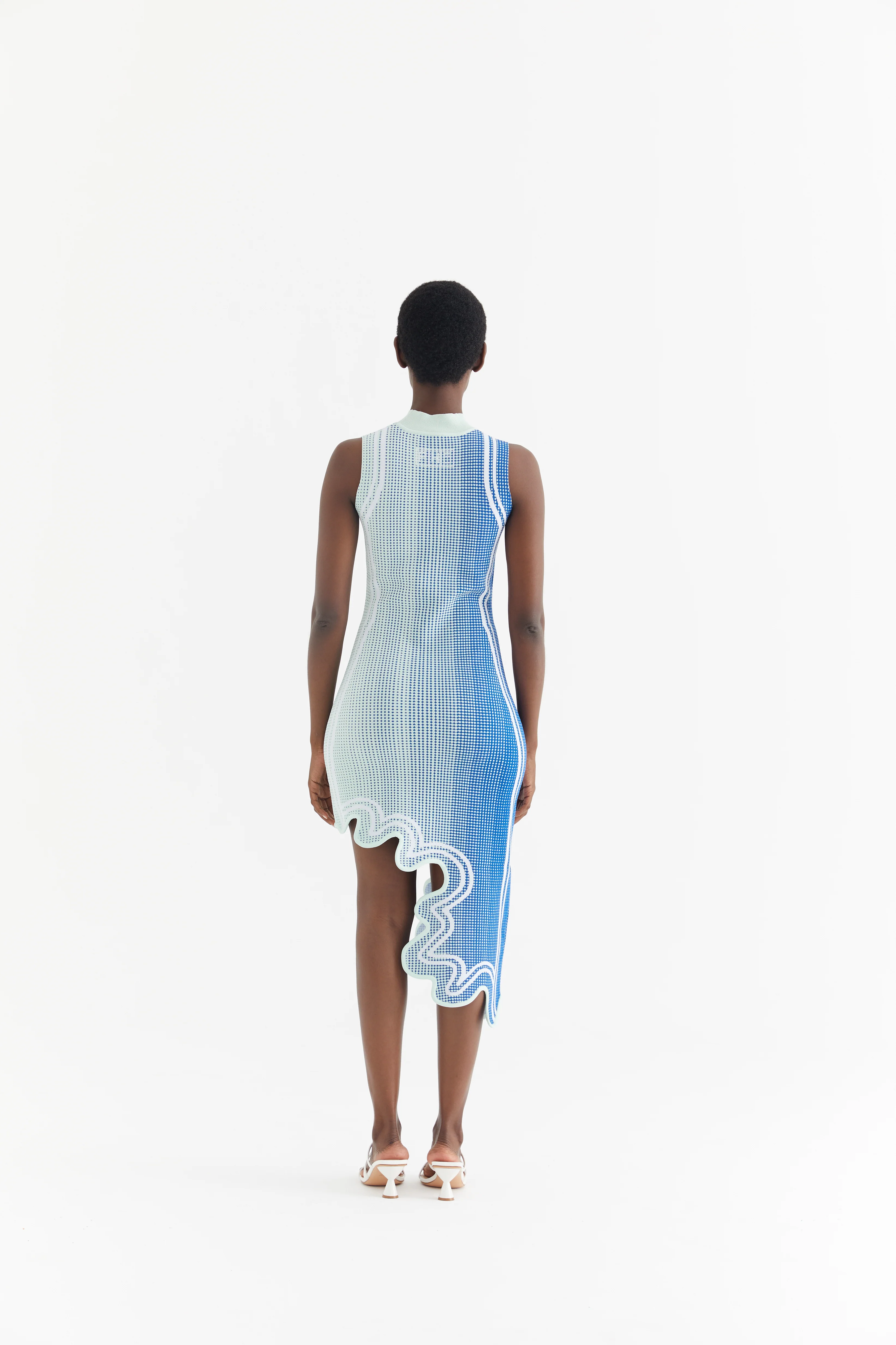 LYDIA SUSTAINABLY SOURCED WAVY ASYMMETRIC DRESS - Image 4