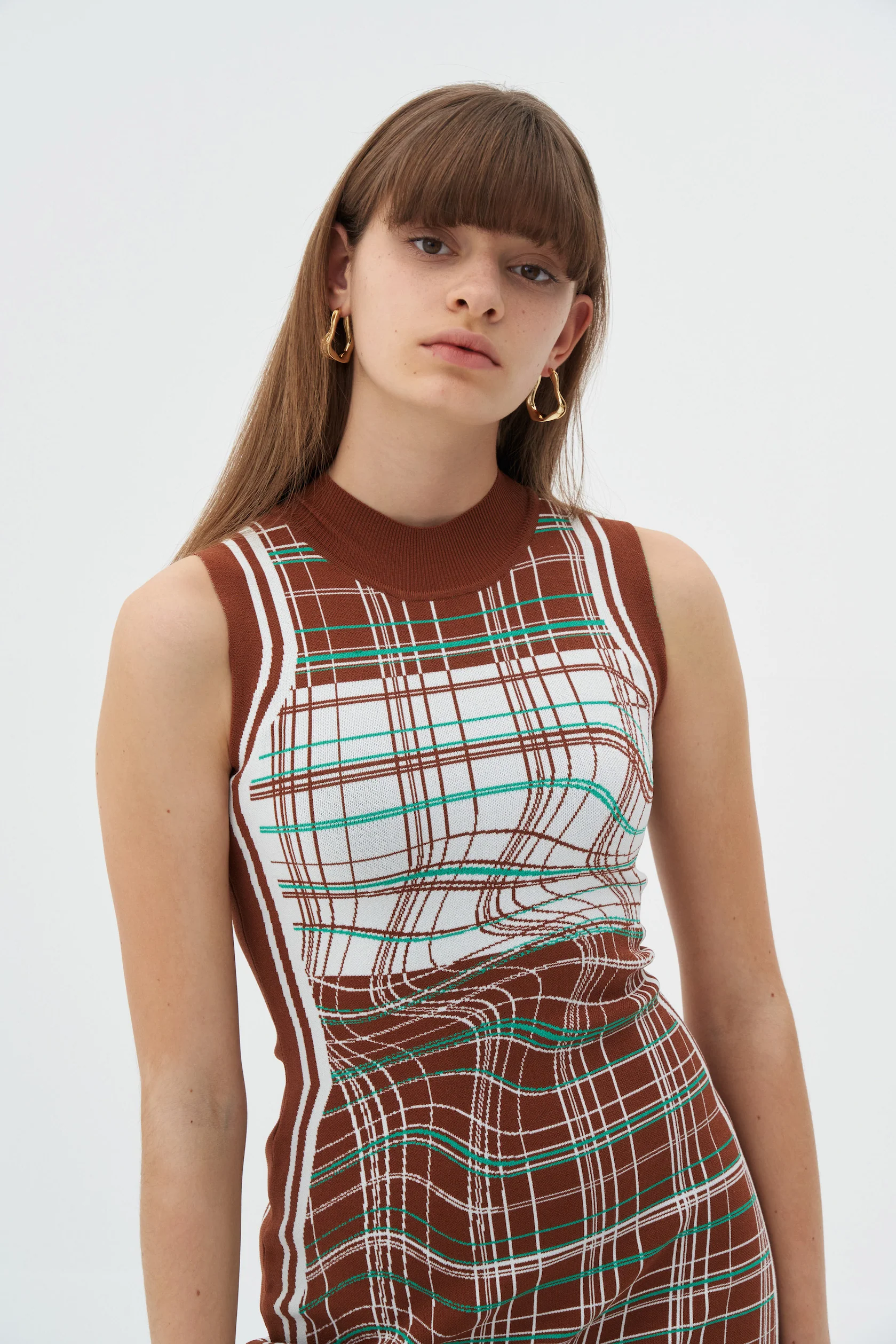 MIA SIGNATURE WAVY PLAID DRESS IN ECO YARN - Image 5
