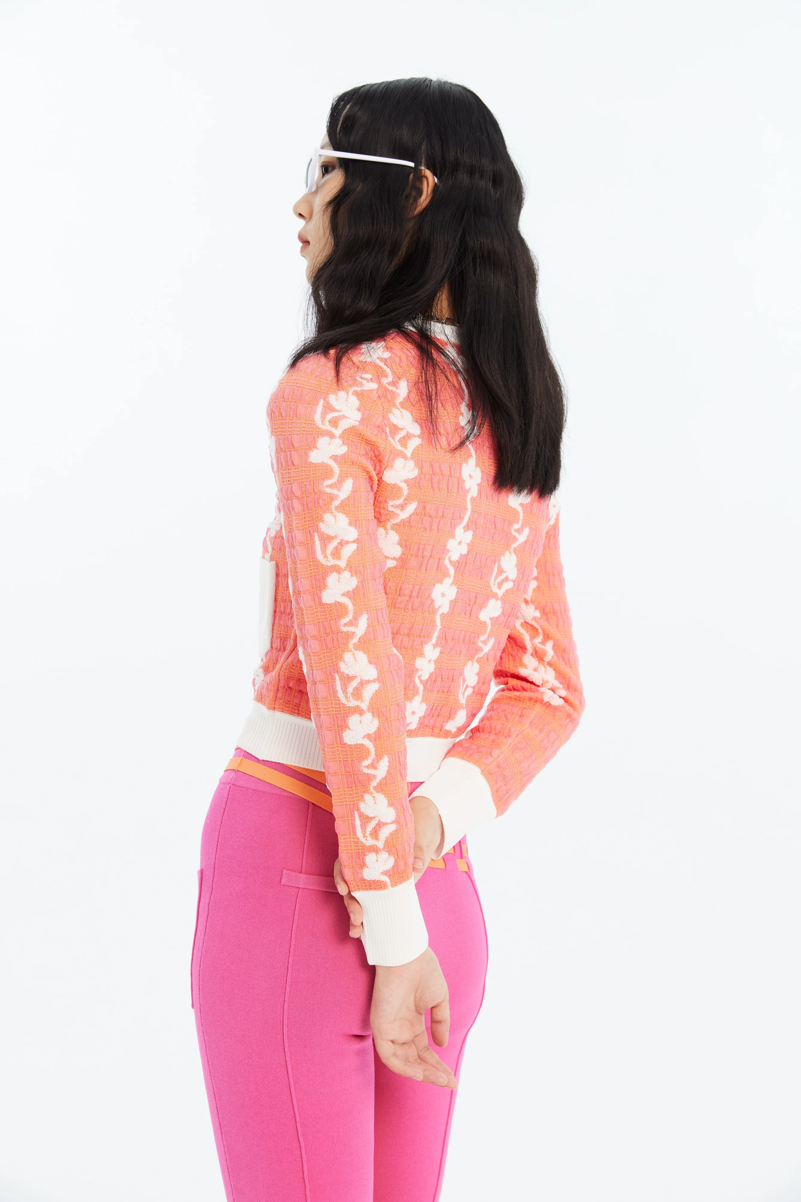 STEVIE FLORAL STITCH ECO CARDIGAN - Image 4