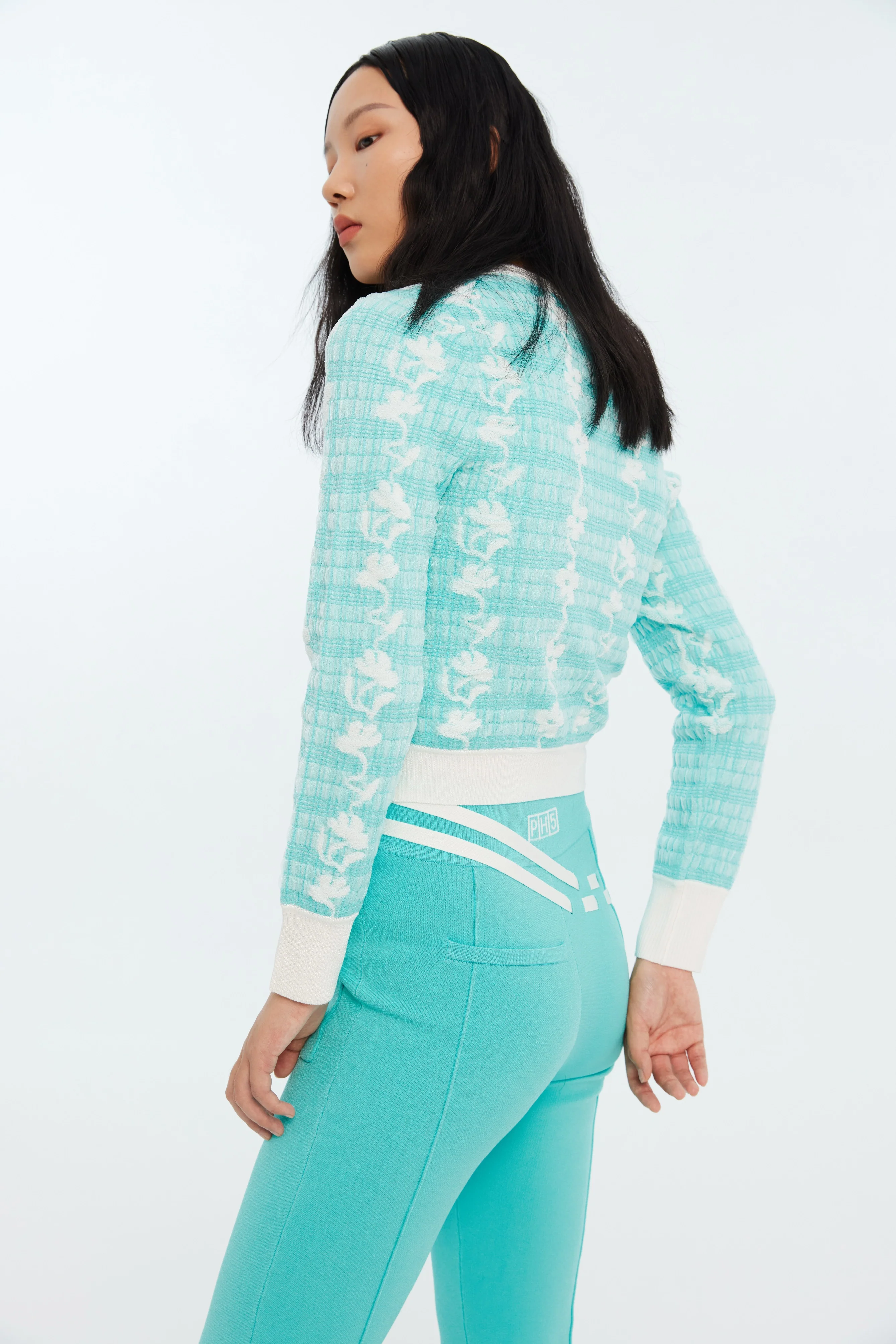 STEVIE FLORAL STITCH ECO CARDIGAN - Image 3