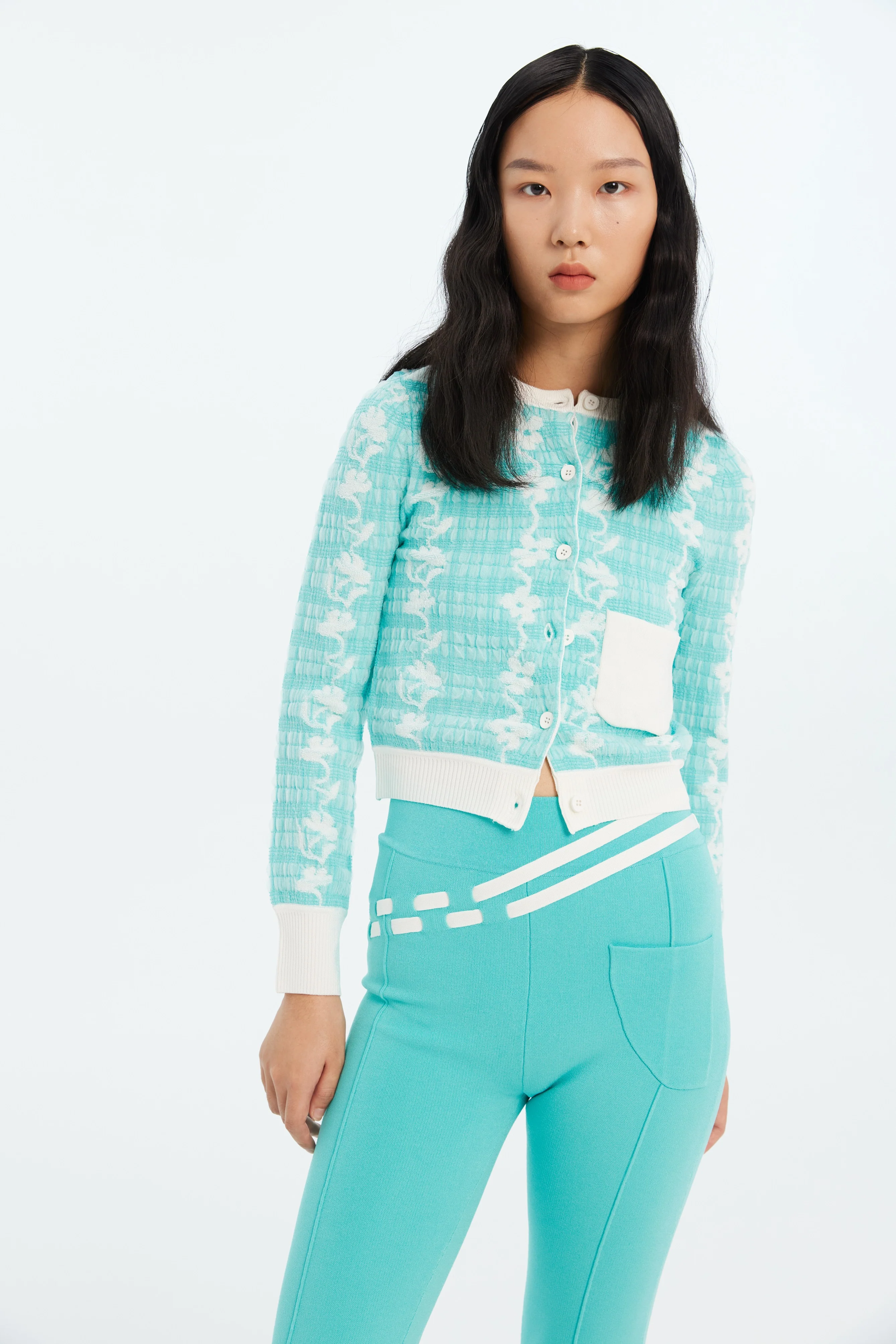 STEVIE FLORAL STITCH ECO CARDIGAN - Image 4